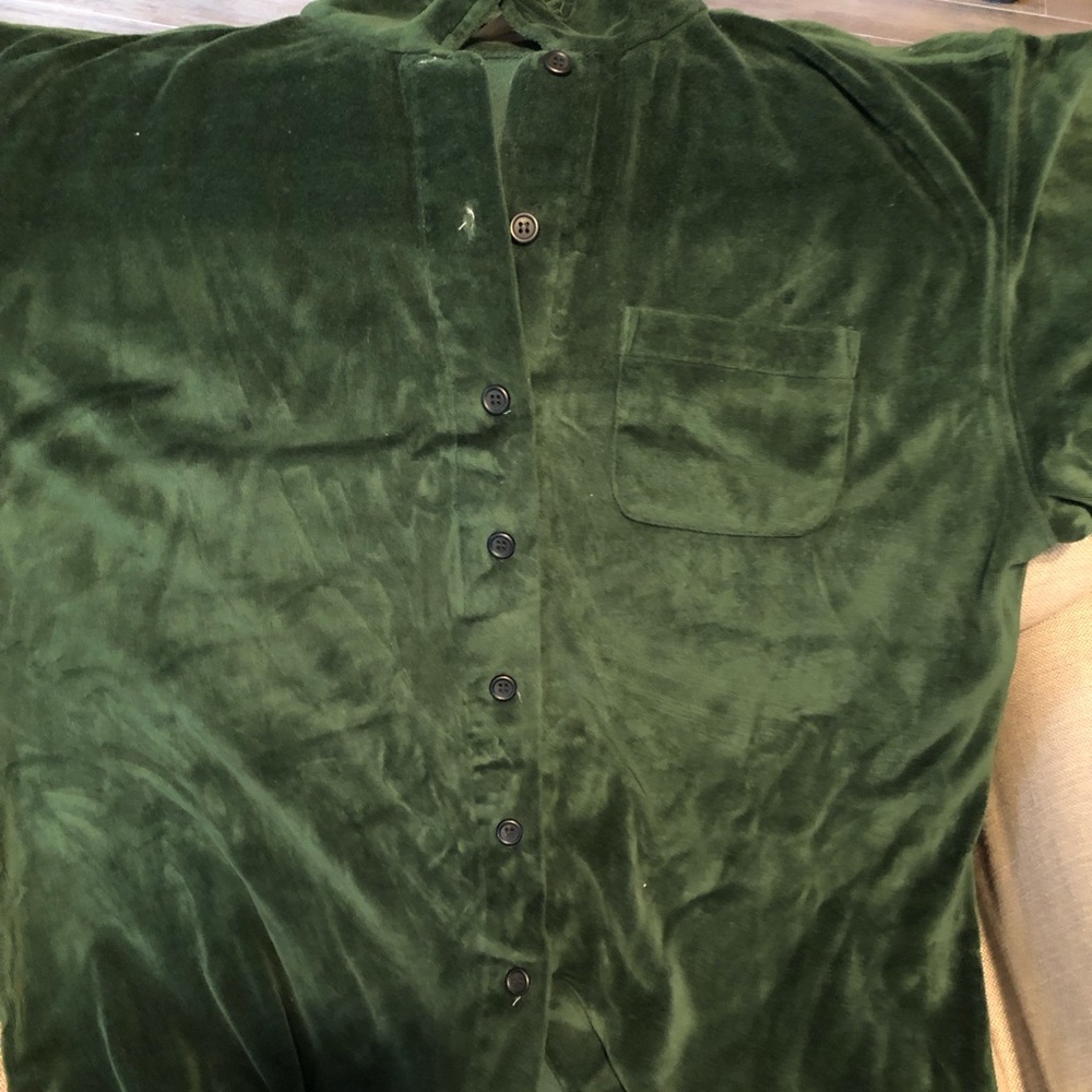 Vintage velour button up shirt